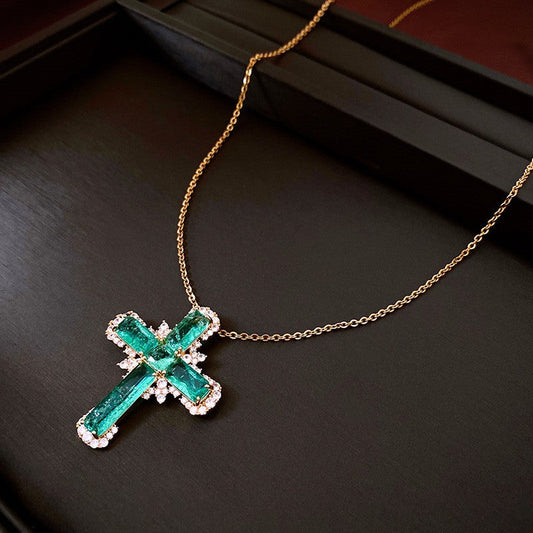 Zirconia cross necklac