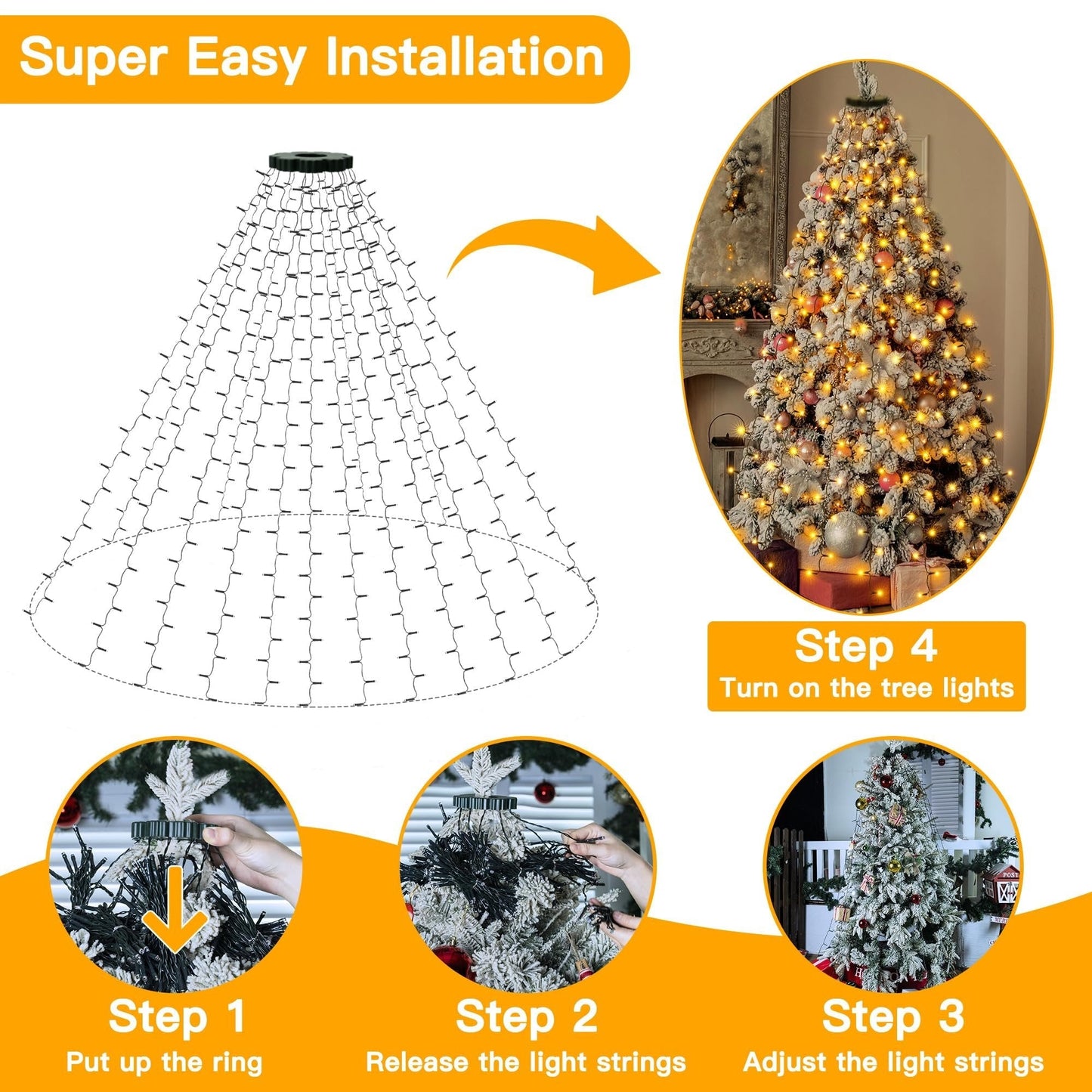 🔥Weihnachtsbaumbeleuchtung mit Ring