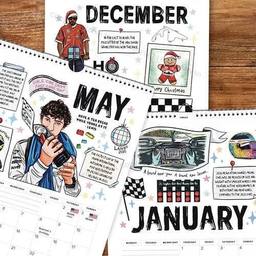 🔥LETZTER TAG 50 % RABATT – 🏎️📅F1 Scrapbook Rennkalender 2026 – Der ultimative Rennkalender für Fans zum Aufhänge