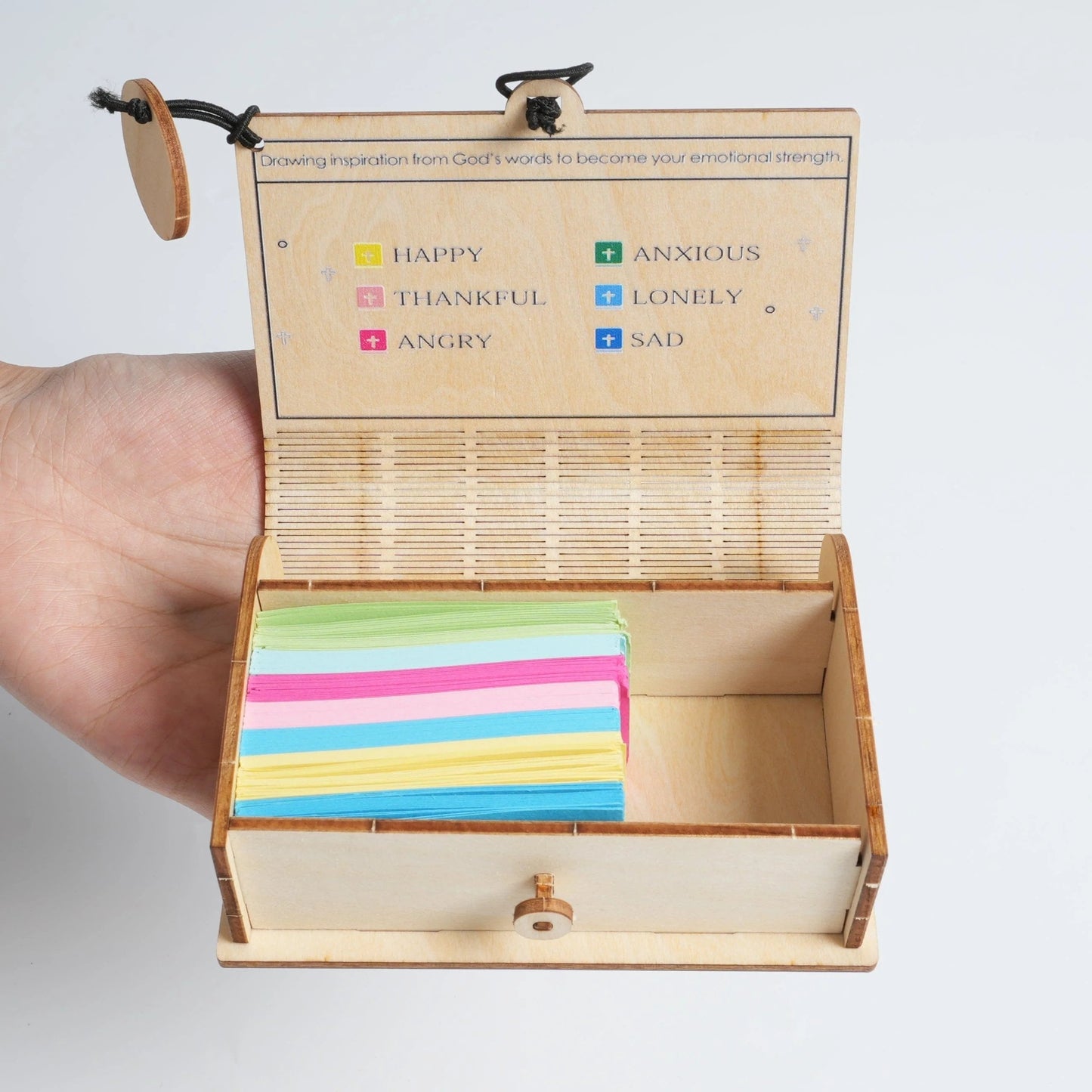 ✝️Handgefertigte Holzbox mit Bibelversen – Tägliche Bibelverse (🎁 Eine Erinnerung an Gottes Wort💖)