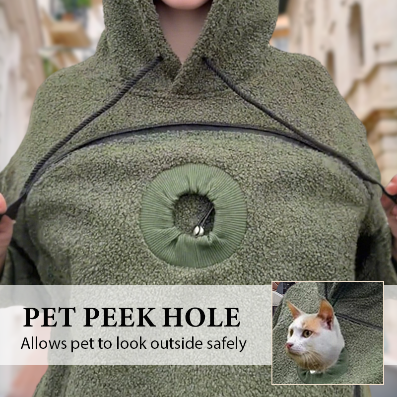 Gemütlicher Kapuzenpullover mit Haustierbeutel für Damen