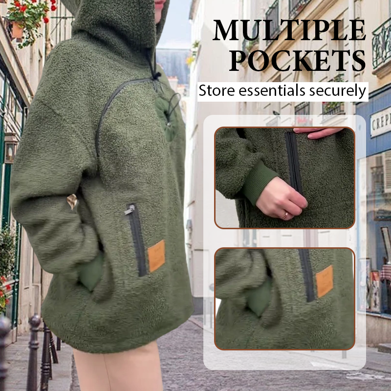 Gemütlicher Kapuzenpullover mit Haustierbeutel für Damen